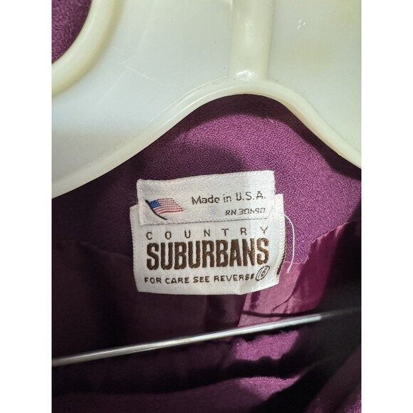 Country Suburbans Union Label Size 16 Pants Skirt Blazer 3 Piece Purple Plum - Picture 15 of 16